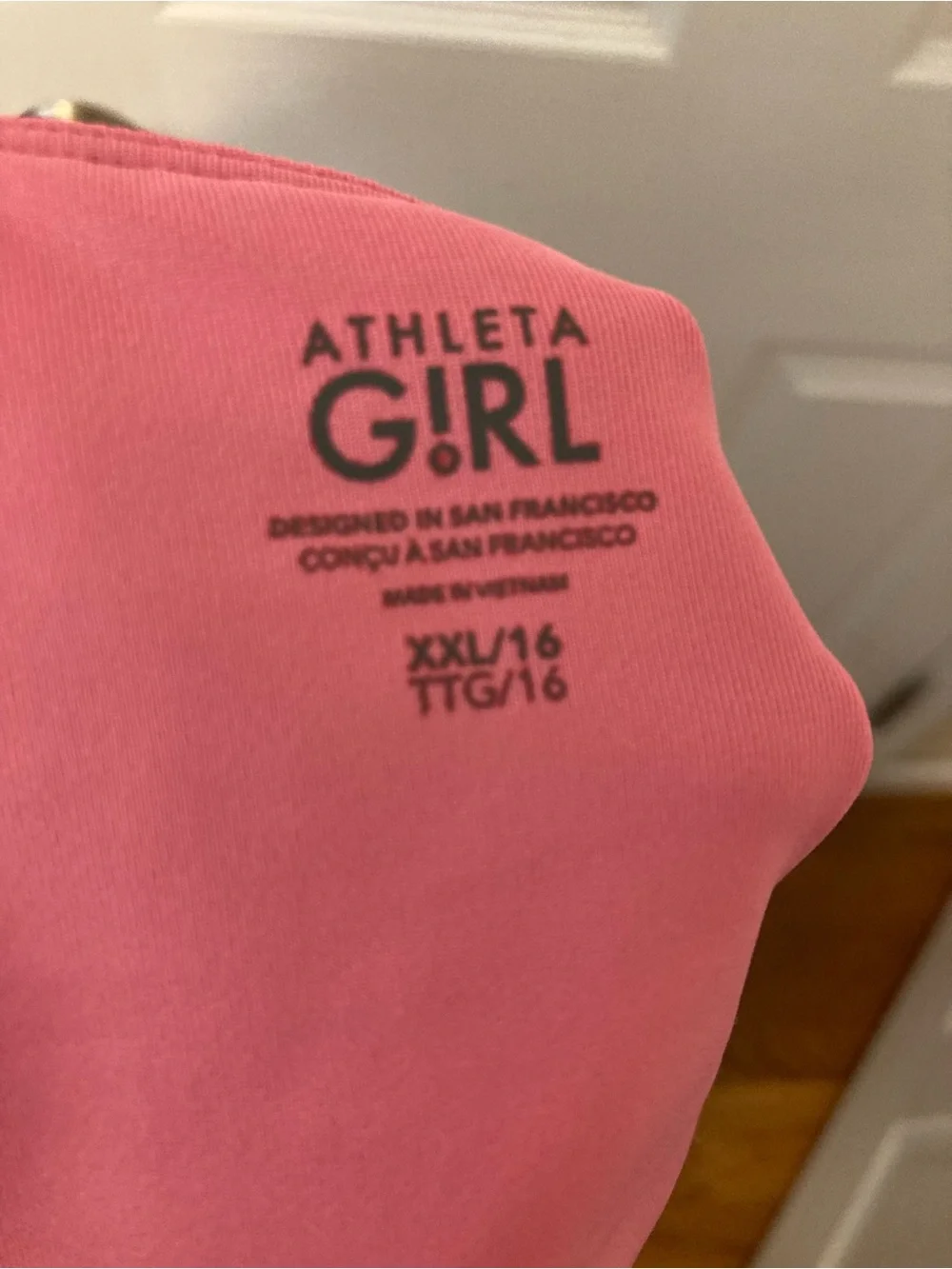 Athleta Pink Tie-Dye Crossback Tank with Reversible Bottom